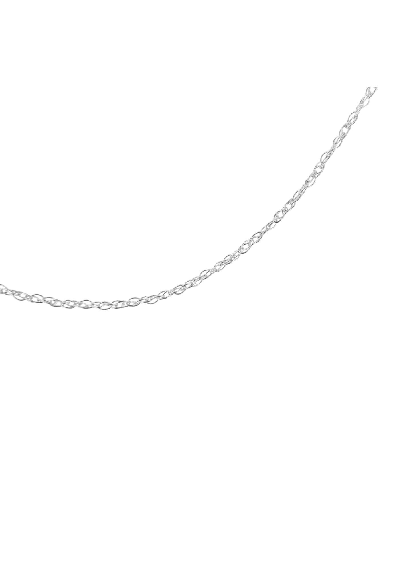 Solid White Gold Rope Chain Necklace Unisex 16 inches, , alternate image number 3