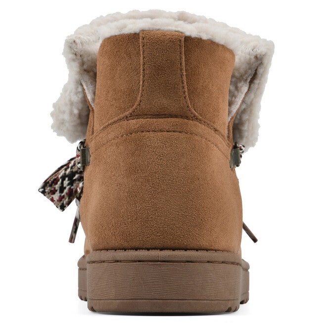 Idol Faux Fur Lace-up Bootie, CHESTNUT, on-hover image number 1