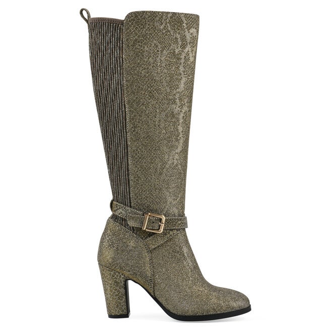 Teals Heeled Tall Shaft Boot, ANTIQUE GOLD, alternate image number null