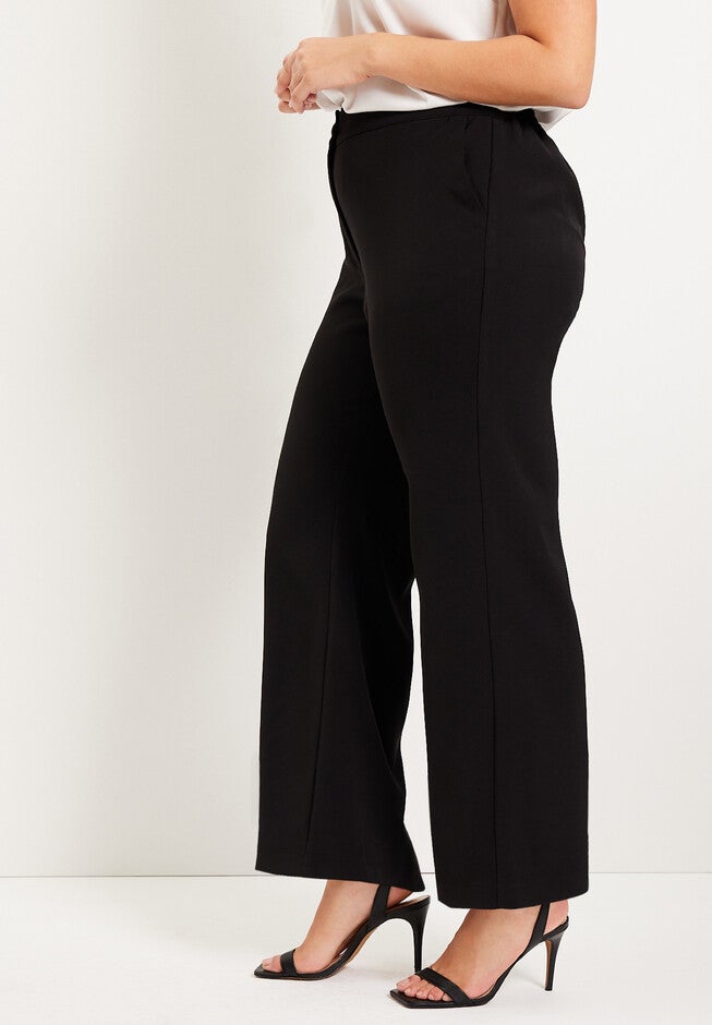Curvie Fit Wide-Leg Corner Office Pants., , alternate image number 2