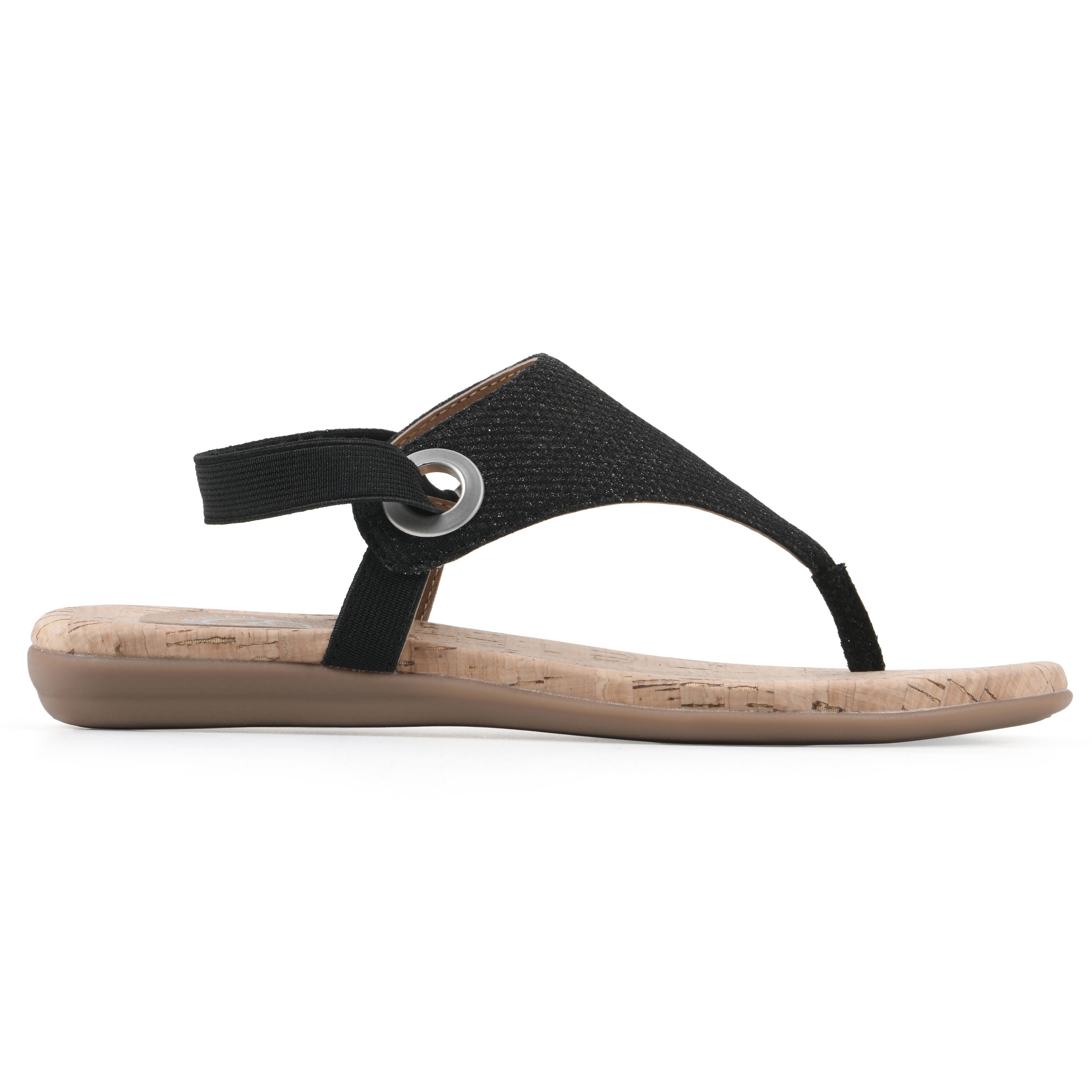Lifeway Sling back sandal, BLACK GLITTER, alternate image number 2