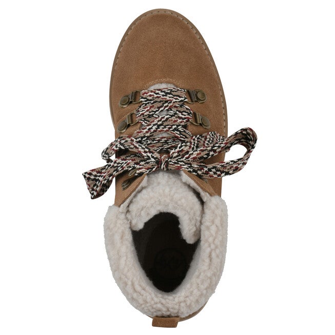 Gloving Faux Fur Hiker Bootie, CHESTNUT SUEDE, alternate image number null