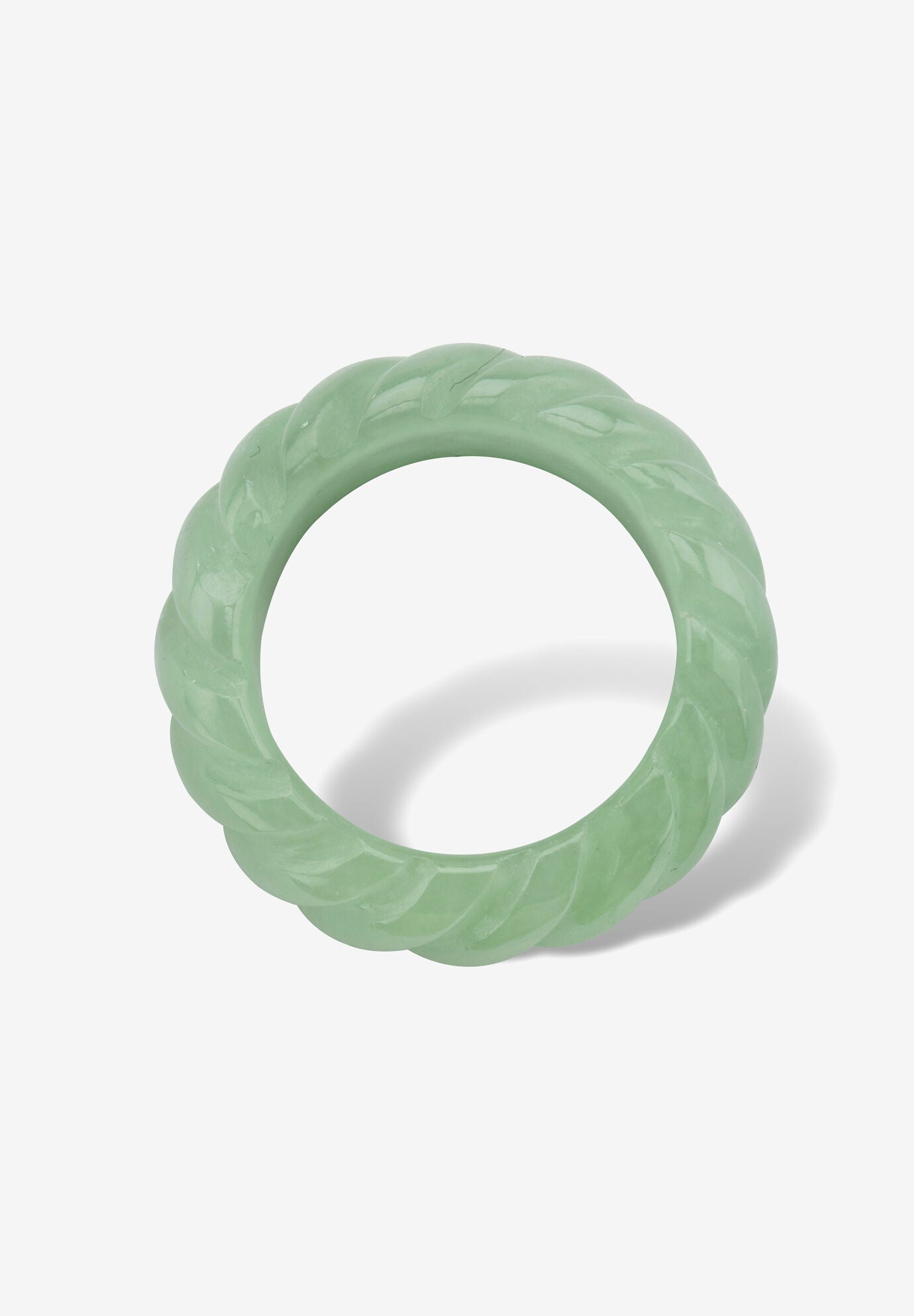 Genuine Green Jade Shrimp Style Ring (11M) Jewelry, , on-hover image number 1