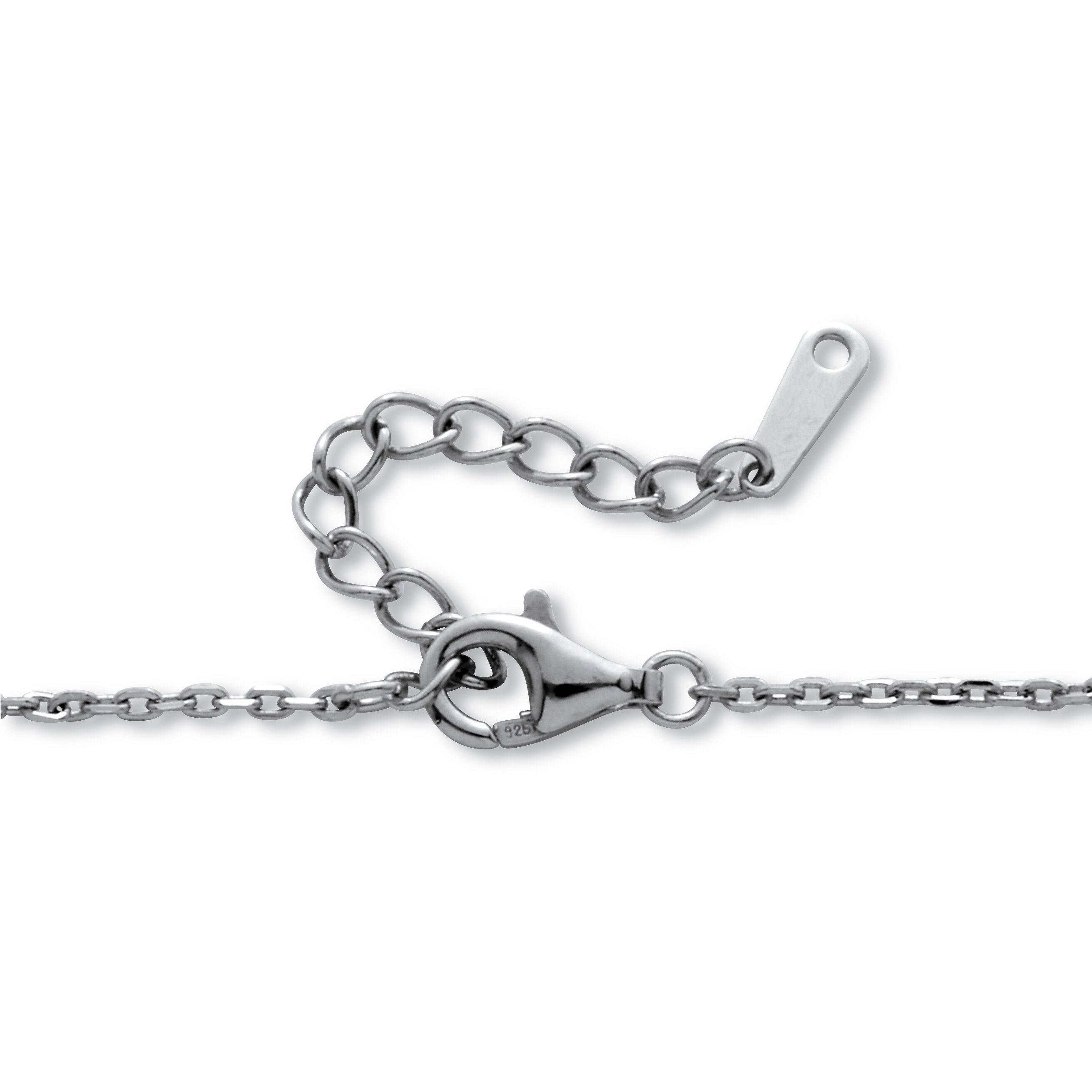 Silver Cross Charm Bangle Bracelet, WHITE, on-hover image number 1