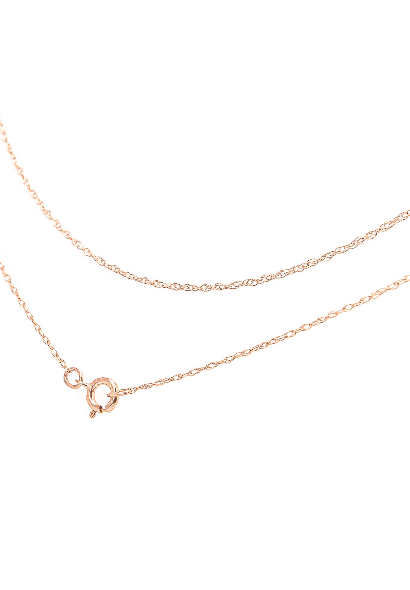 Solid Rose Gold Rope Chain Necklace Unisex Chain 20 inches, , alternate image number 2