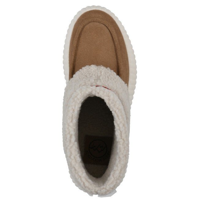 Digital Faux Fur Leather Bootie, CHESTNUT SUEDE, alternate image number null