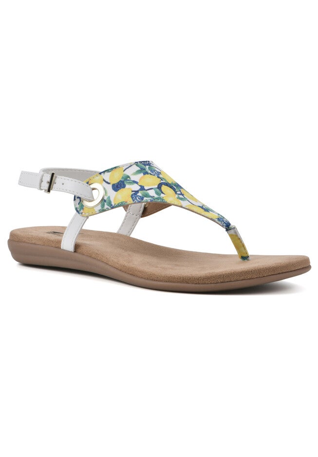 London Casual Sandal, YELLOW MULTI FABRIC, hi-res image number 0