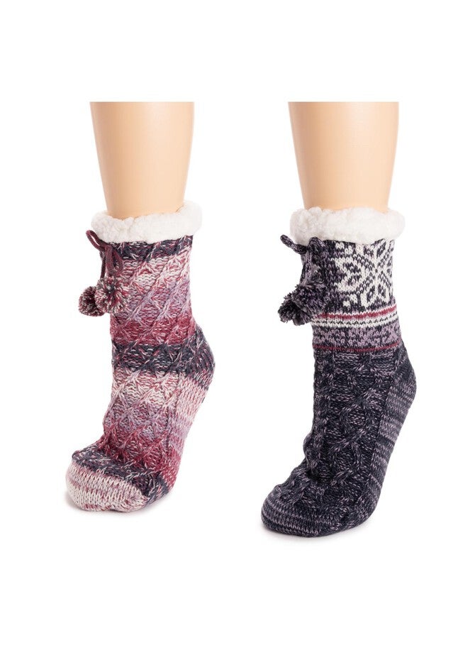 2 Pair Pack Tall Cabin Socks, , alternate image number null