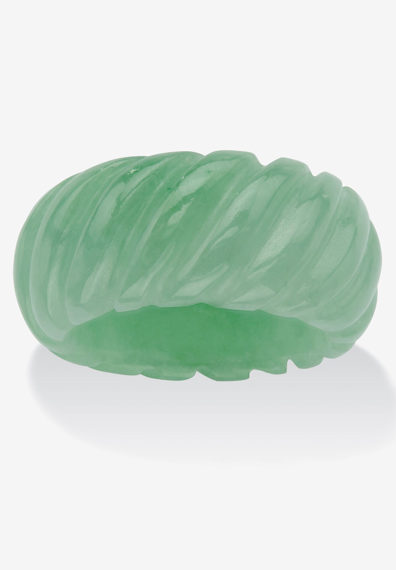 Genuine Green Jade Shrimp Style Ring (11M) Jewelry, JADE, hi-res image number 0