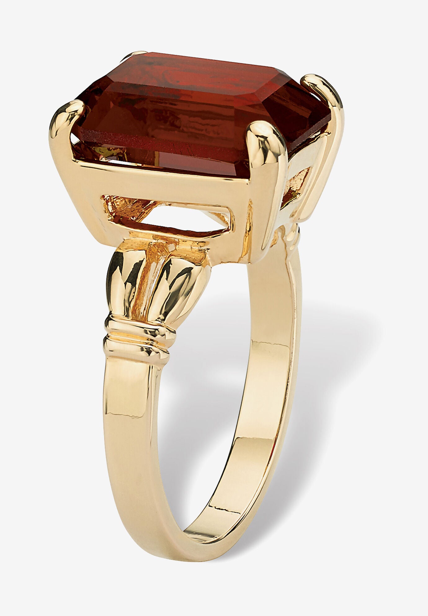 Yellow Gold Plated Simulated Birthstone Ring, , on-hover image number 1