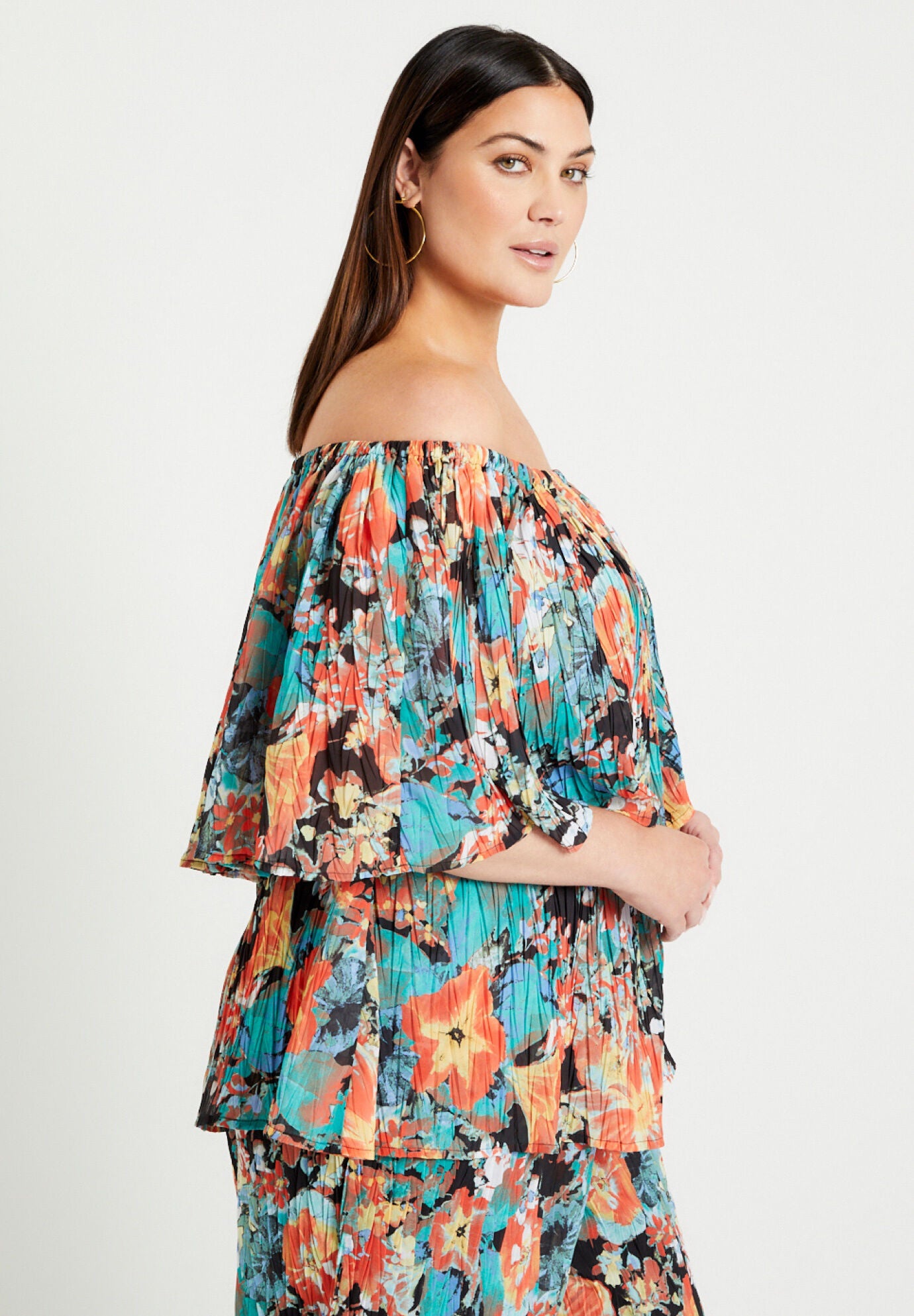 Removable-Strap Ruffle Top, , alternate image number 2