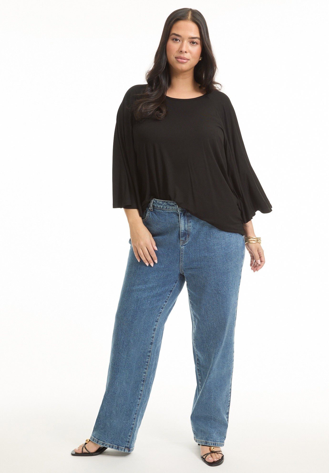 June Fit High-Rise Straight-Leg Stretch Jeans
