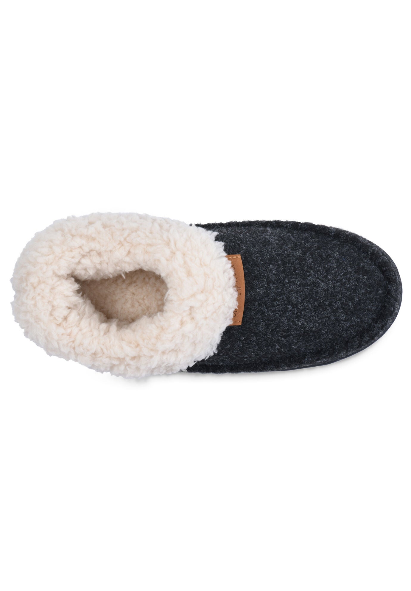 Faux Wool Mocassin Fullfoot With Collar Slipper, , alternate image number 3