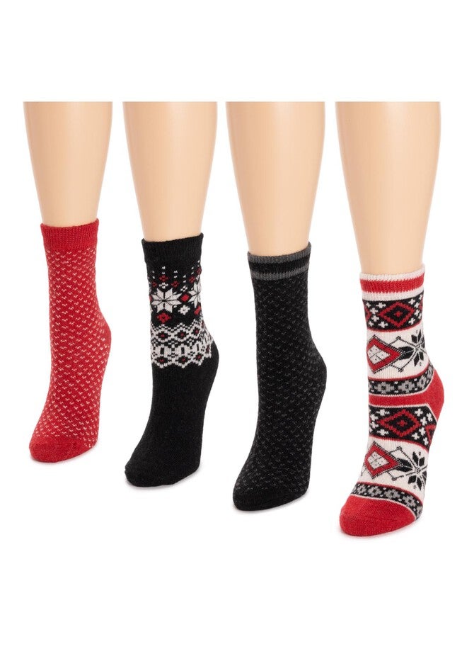 4 Pack Holiday Boot Socks, , alternate image number null