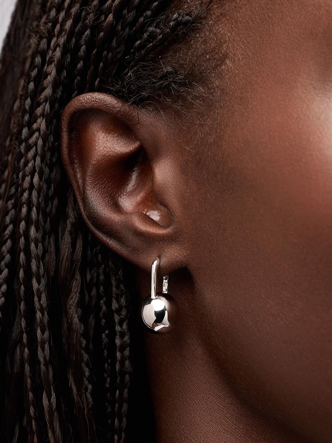 Perry Statement Earrings, SILVER, alternate image number 2