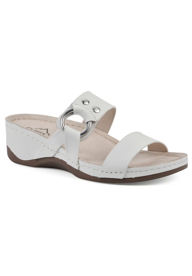 Colletta Dressy Sandal, WHITE BURNISHED SMOOTH, hi-res image number 0