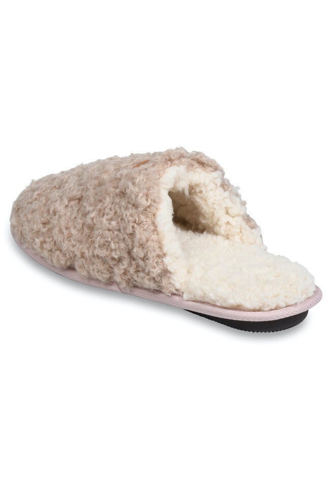 Quilted Teddy Bear Scuff Slipper Slippers, , on-hover image number null