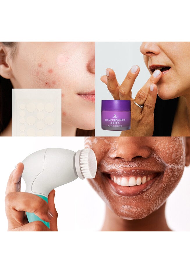 Ultimate Skincare Bundle: Lip Care, Acne Solution, And Advanced Cleansing, , alternate image number null