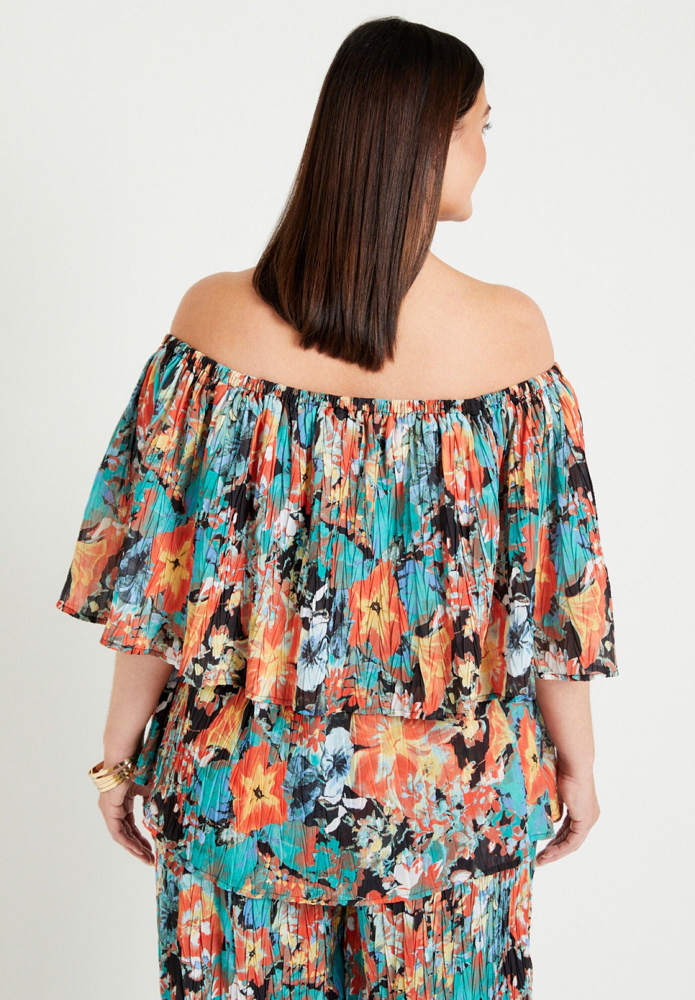 Removable-Strap Ruffle Top, , on-hover image number 1