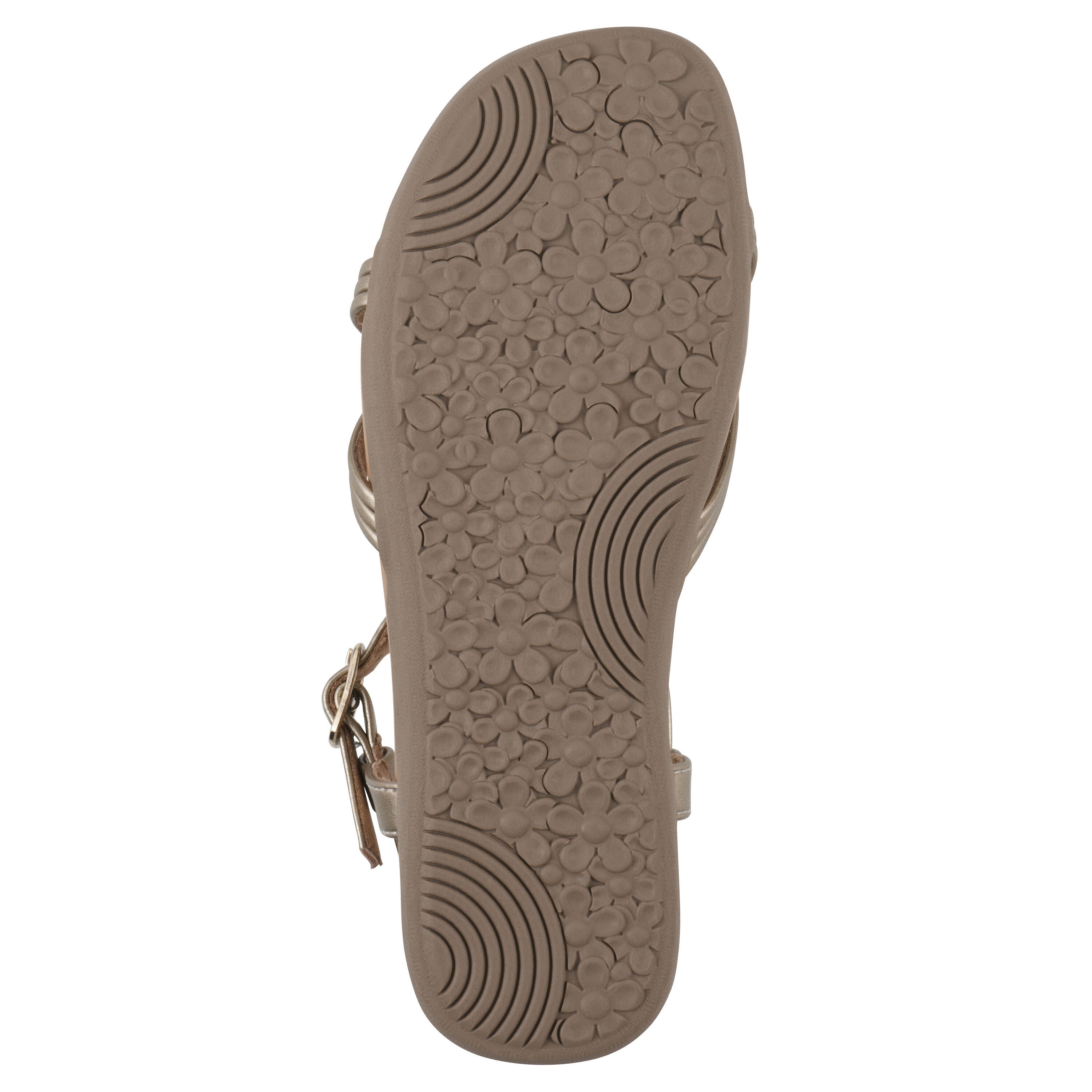 Frania Strappy Flat Sandal, GOLD SMOOTH, alternate image number 5
