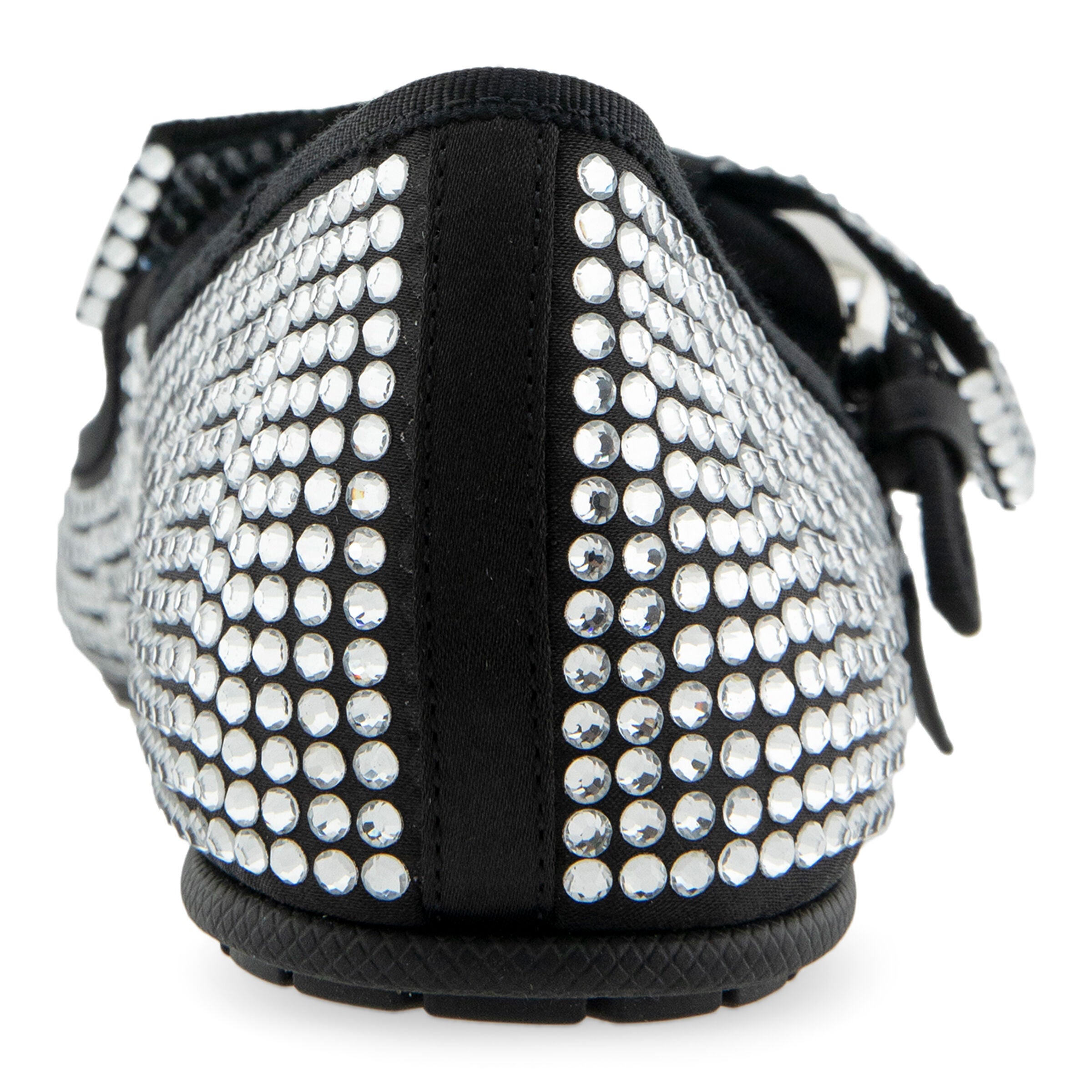 Poppy Bow Mary Jane Flat, BLACK SATIN FABRIC, on-hover image number 1