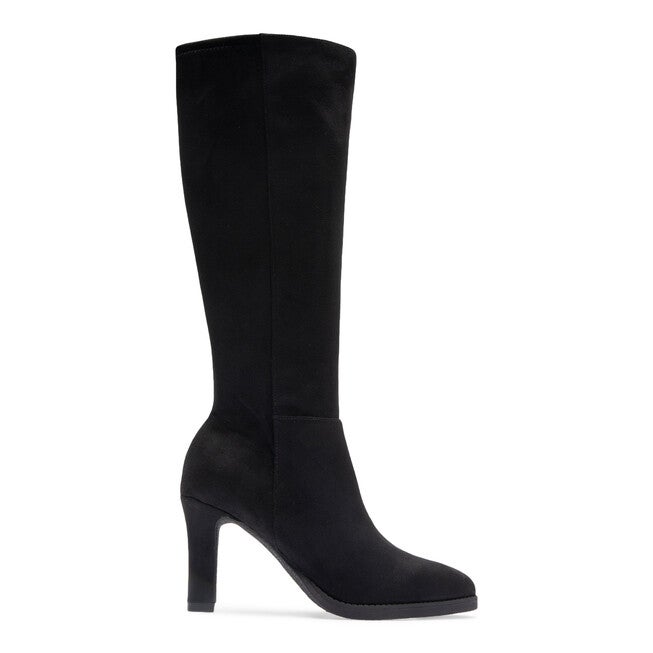 Lynch Zipper Tall Boot, BLACK FAUX SUEDE, alternate image number 2
