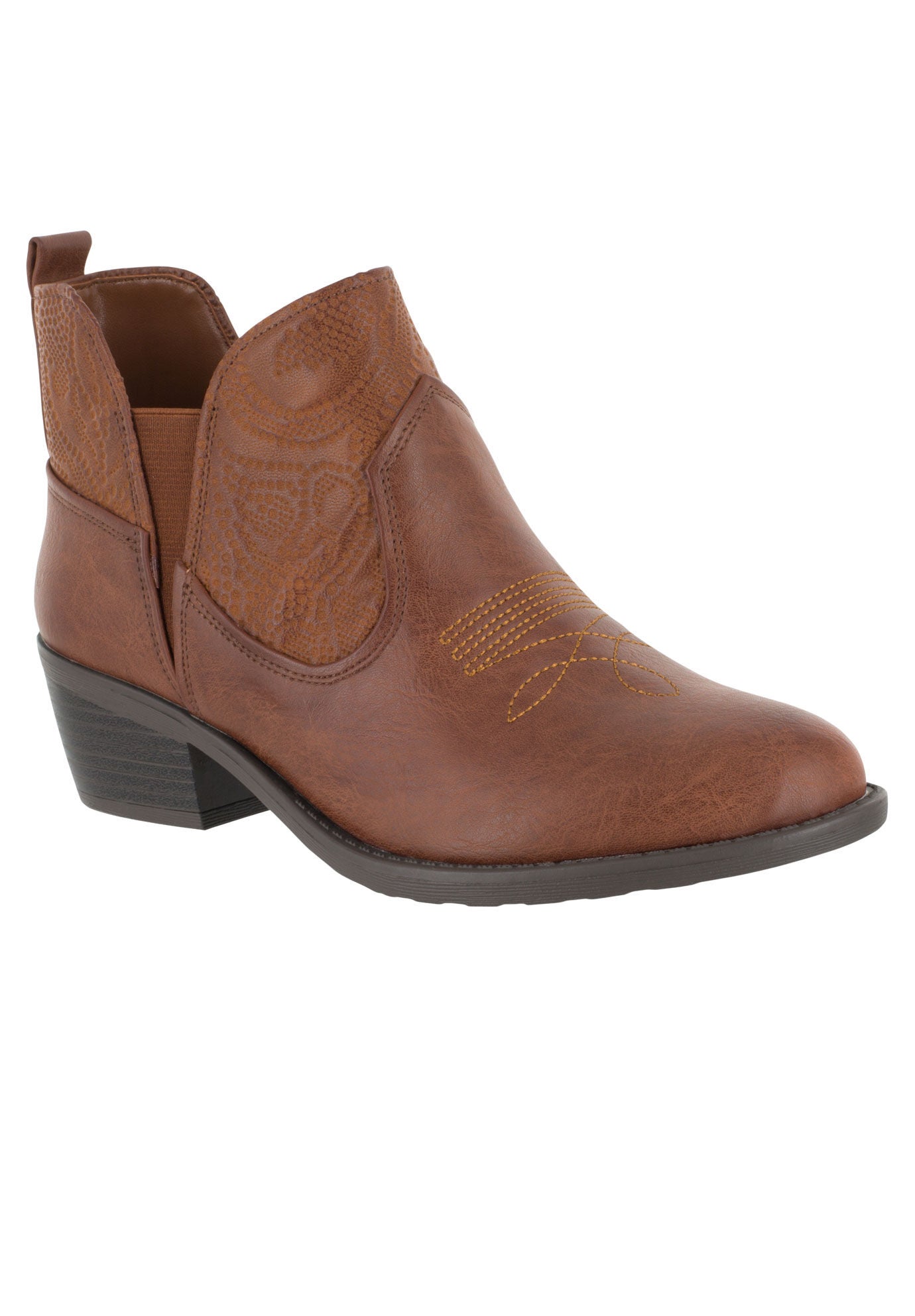 Legend Booties by Easy Street&reg;, TAN EMBOSSED, hi-res image number 0