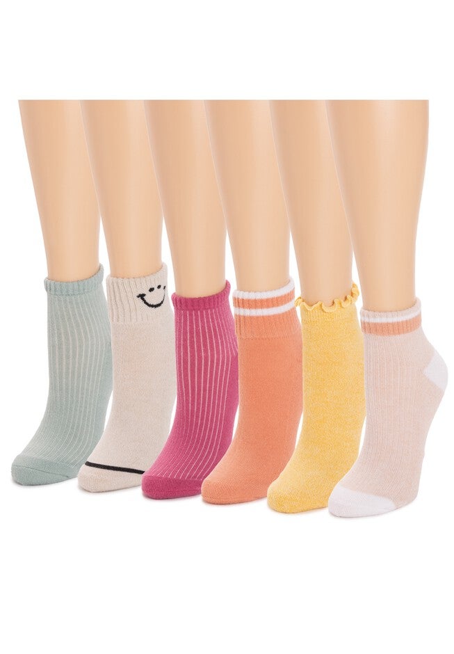 Women'S 6 Pack Dream Step Mini Crew Socks, , on-hover image number 1
