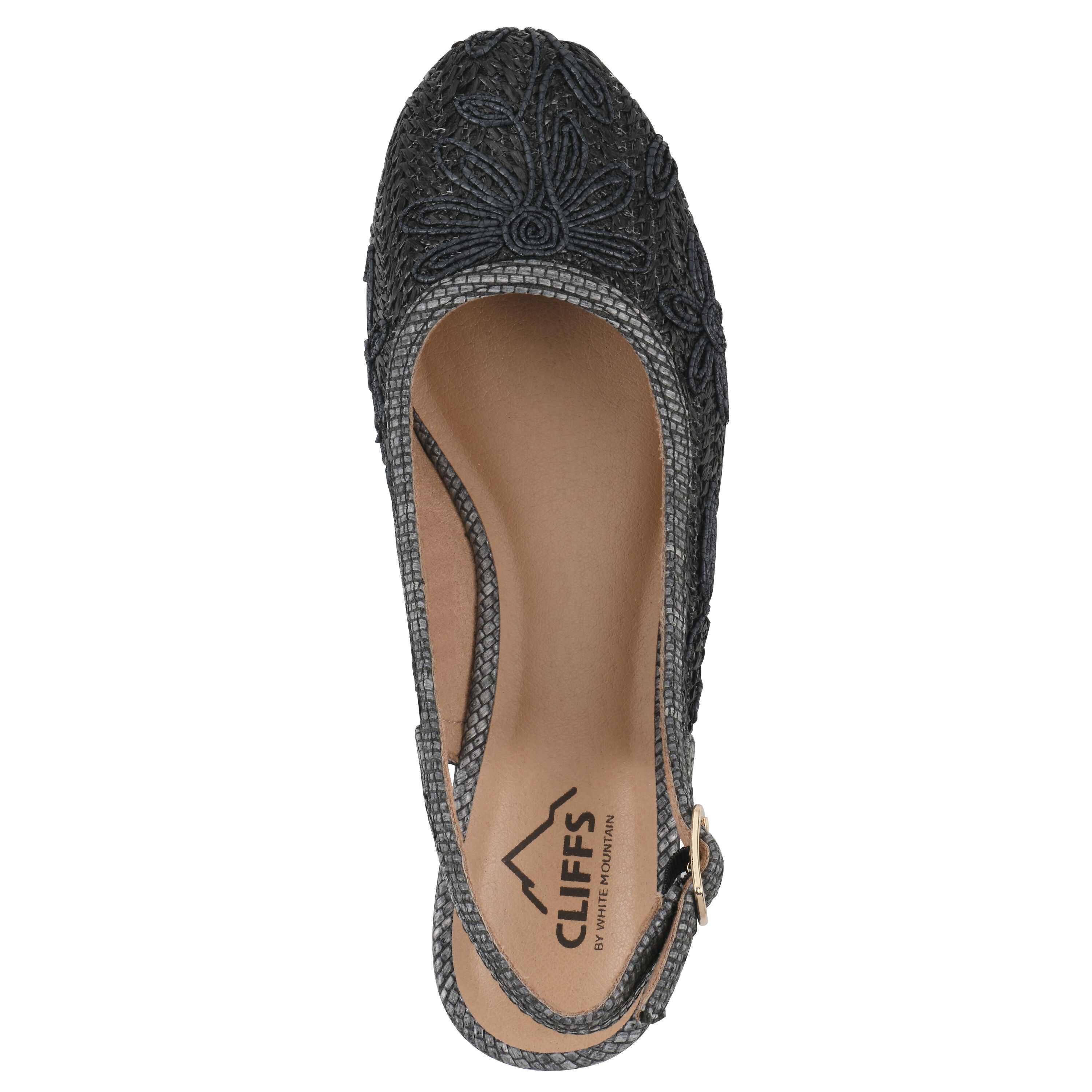 Boris Slingback Wedge, BLACK FABRIC, alternate image number 4