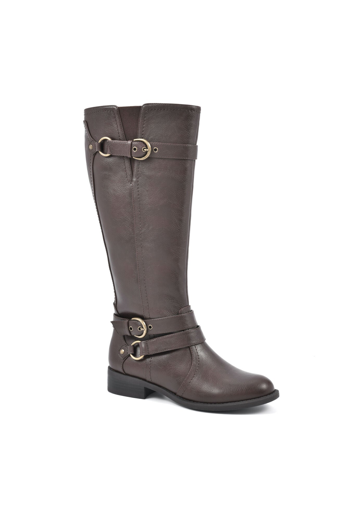 White Mountain Loyal Riding Boot, BROWN SMOOTH, hi-res image number 0