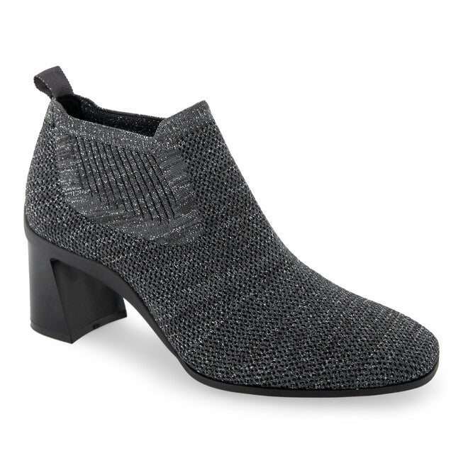 Canvas Knit Fabric Bootie, GUNMETAL, hi-res image number null