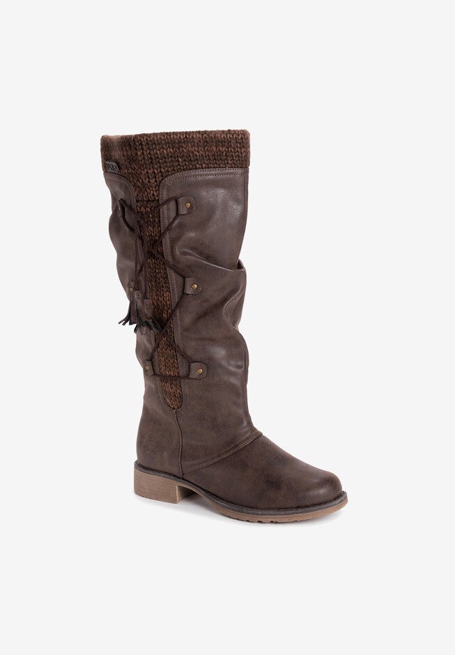 Bianca Water Resistant Knee High Boot, BROWN, hi-res image number 0