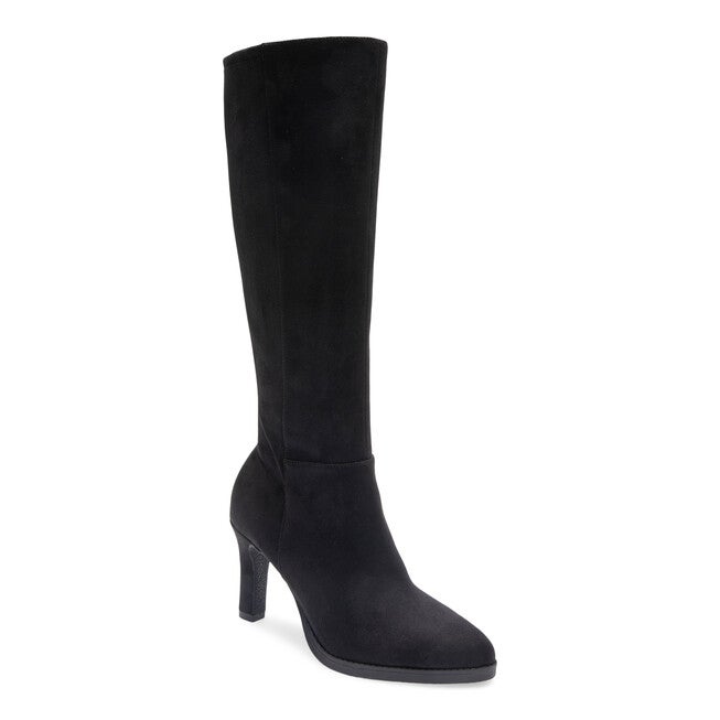 Lynch Zipper Tall Boot, BLACK FAUX SUEDE, hi-res image number 0