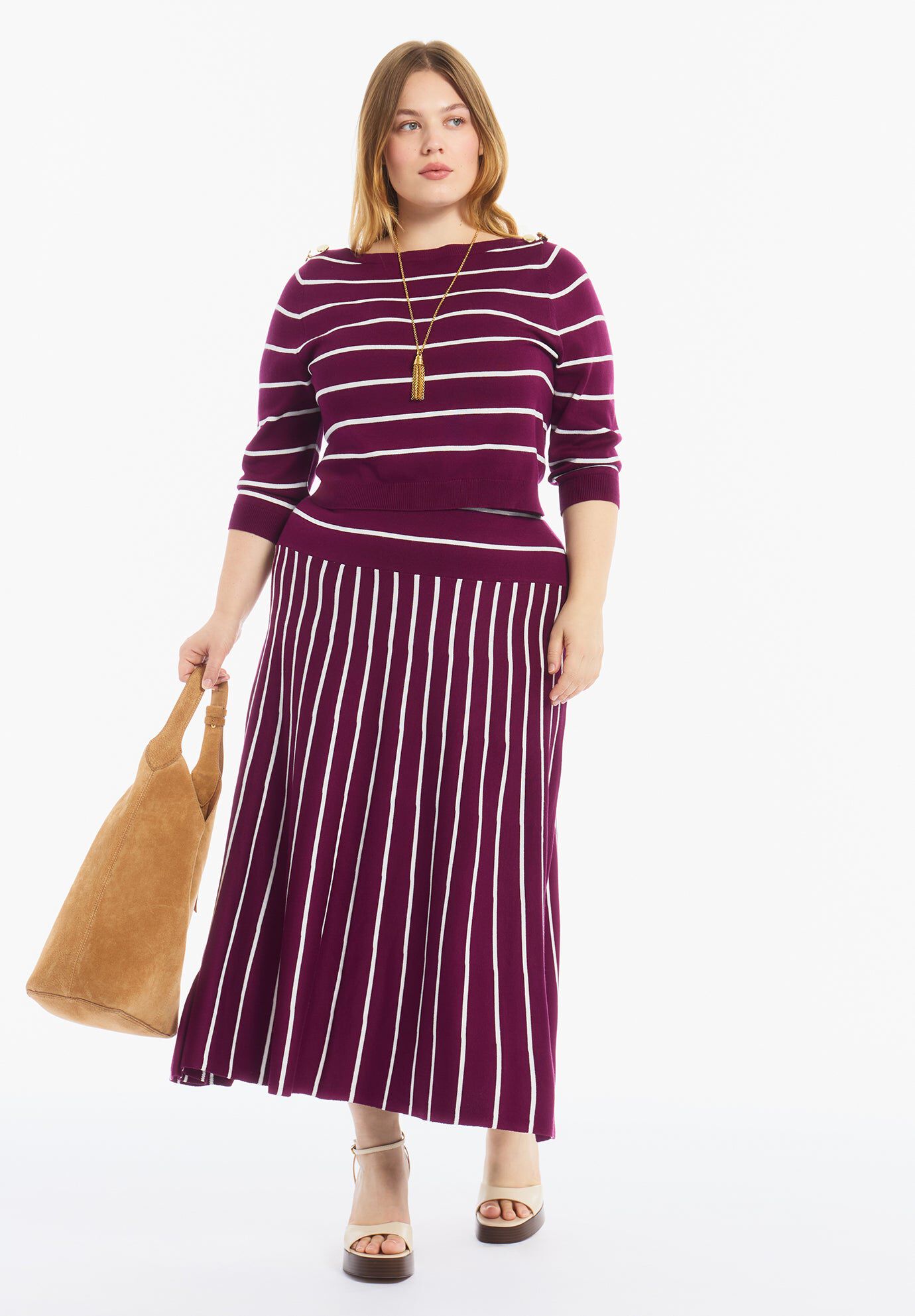 Cropped Boat Neck Sweater