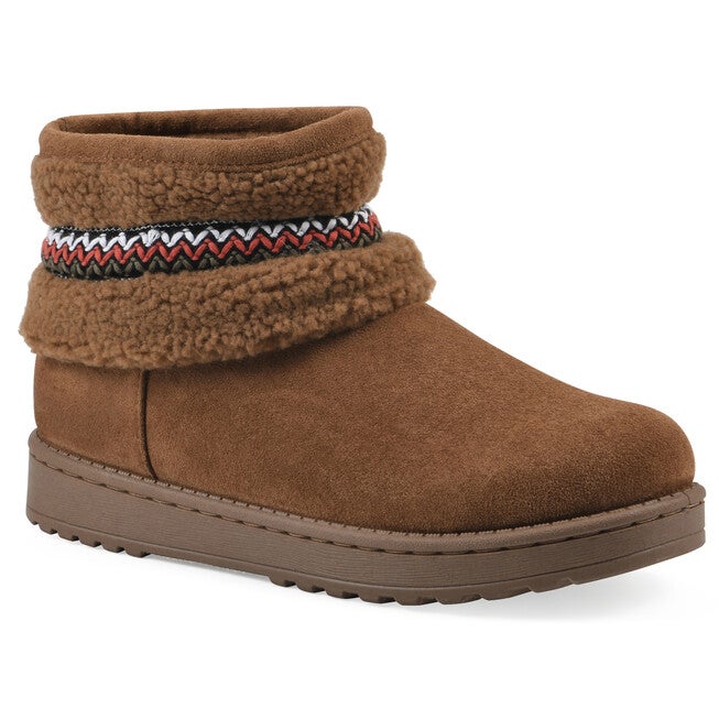 Icons Faux Fur Bootie, CHESTNUT, hi-res image number null