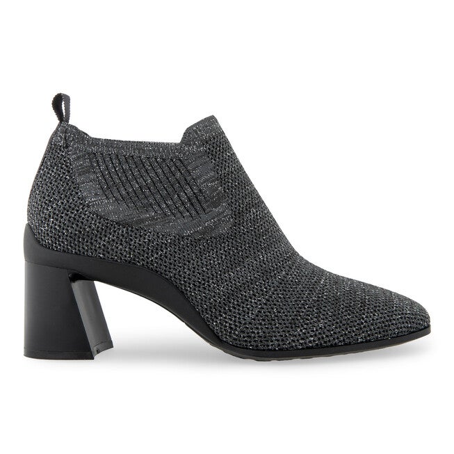Canvas Knit Fabric Bootie, GUNMETAL, alternate image number null
