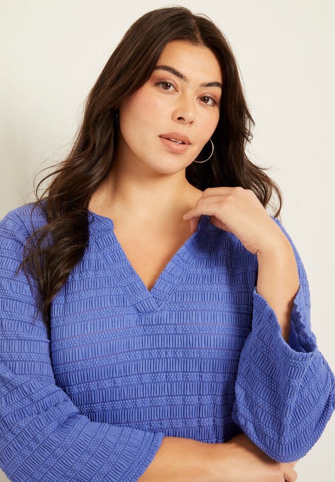 Textured Boho Blouse, , alternate image number null