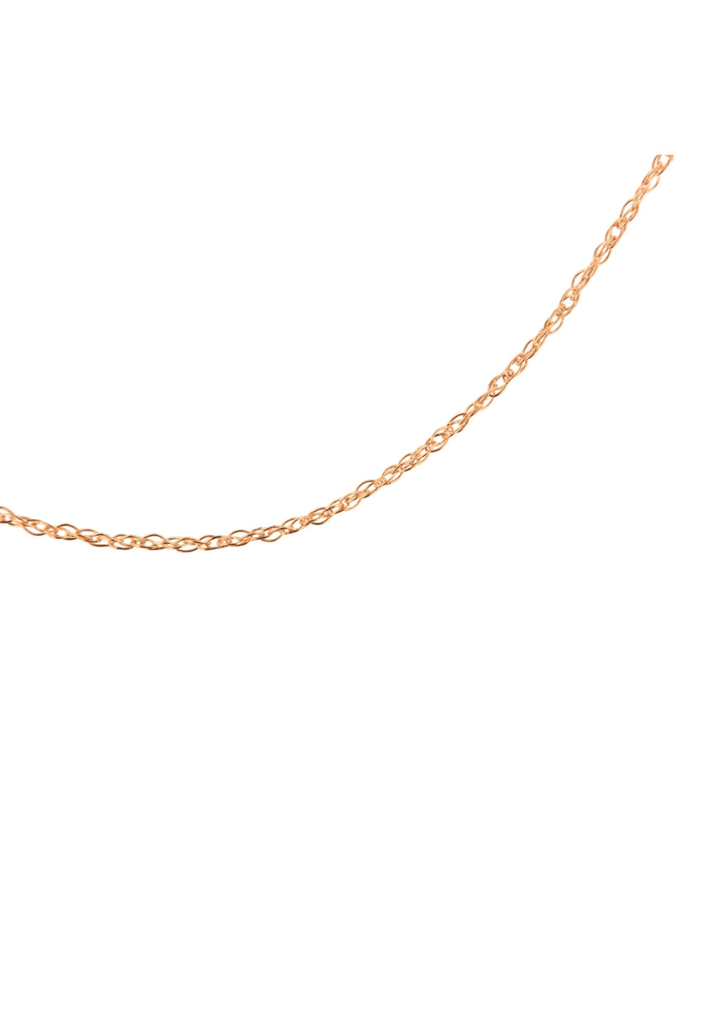 Solid Rose Gold Rope Chain Necklace Unisex Chain 20 inches, , alternate image number 3