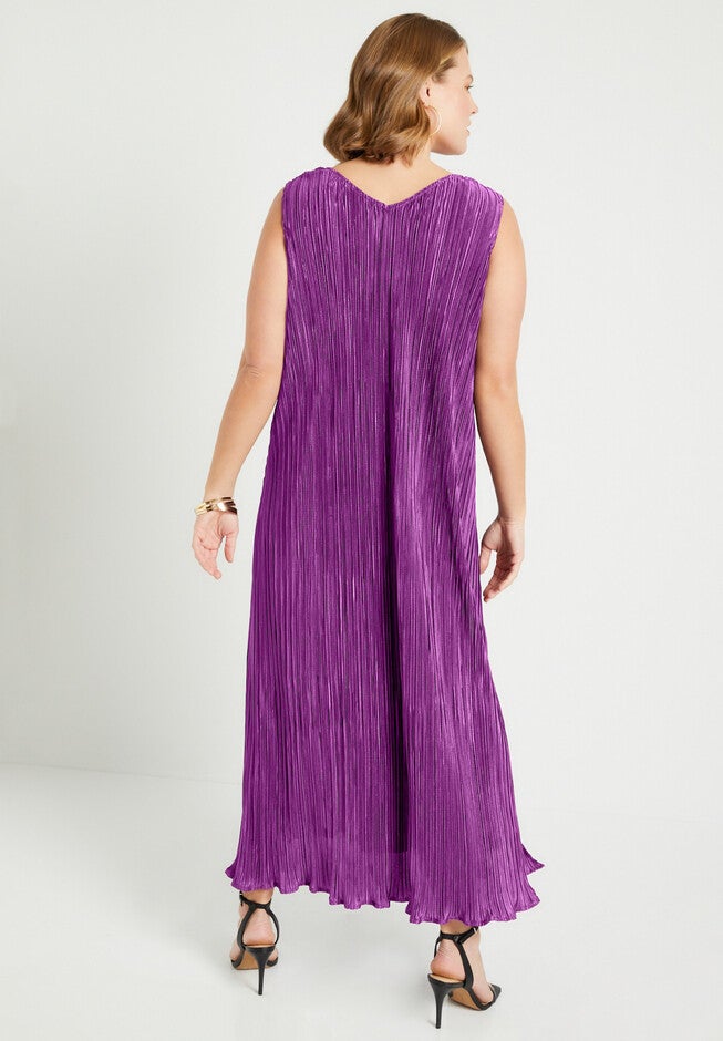 Plisse Midi Dress, , on-hover image number null