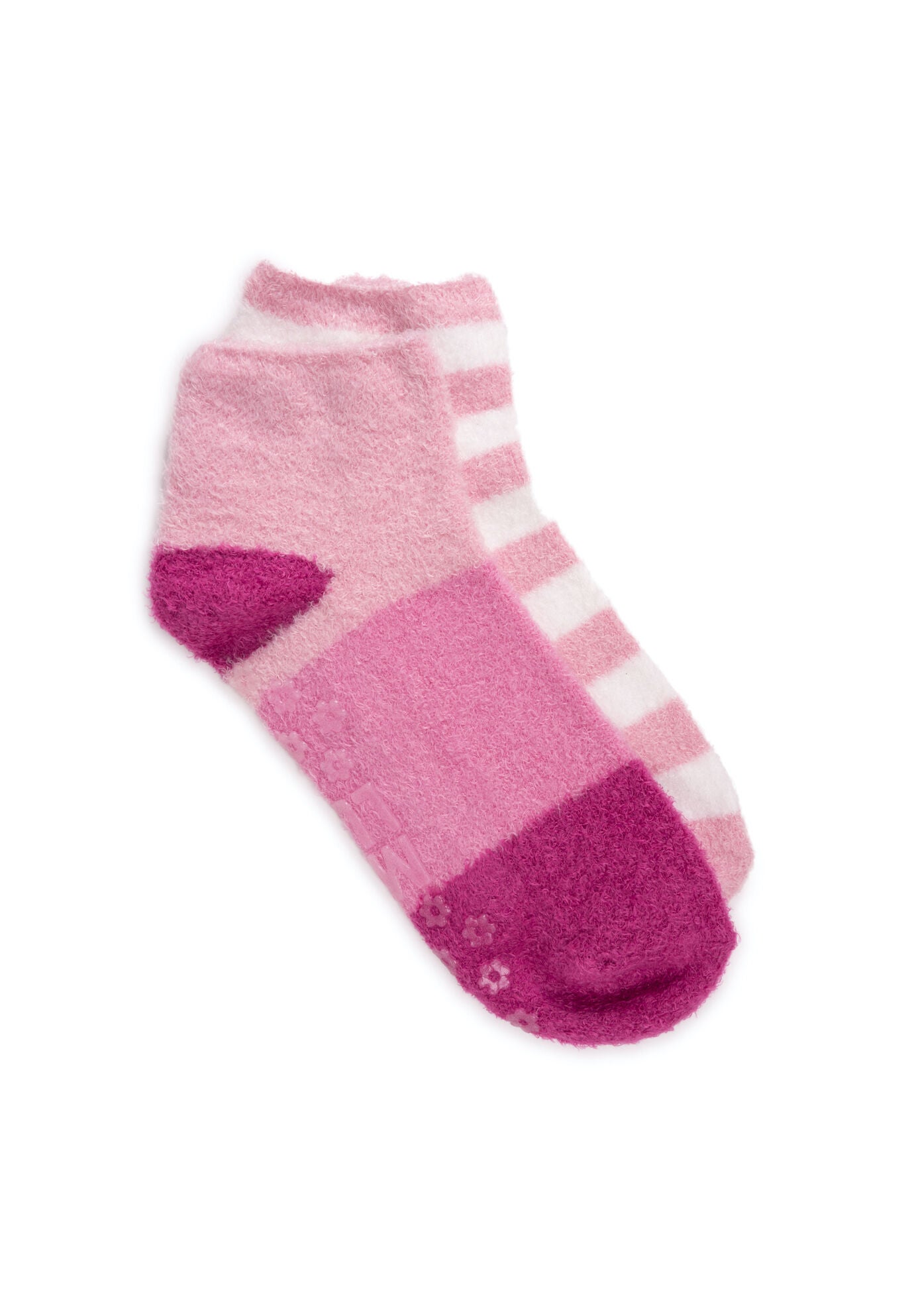 2 Pair Pack Aloe Infused Crew Socks, PINK, hi-res image number 0