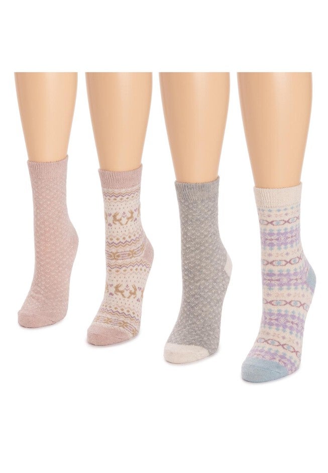 4 Pack Holiday Boot Socks, , alternate image number null