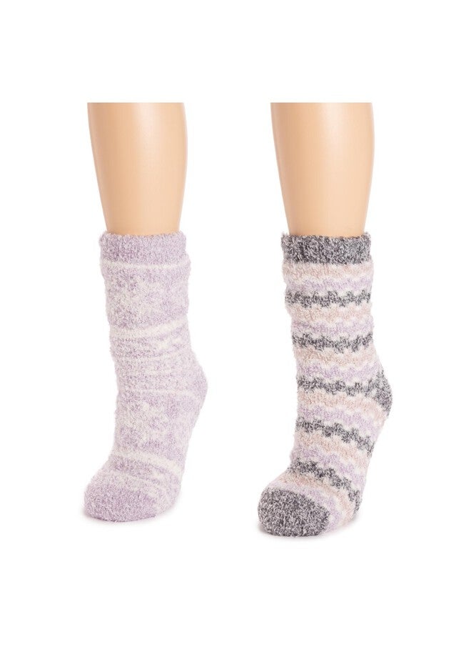 2 Pair Pack Cozy Sherpa Lined Cabin Socks, , alternate image number 2