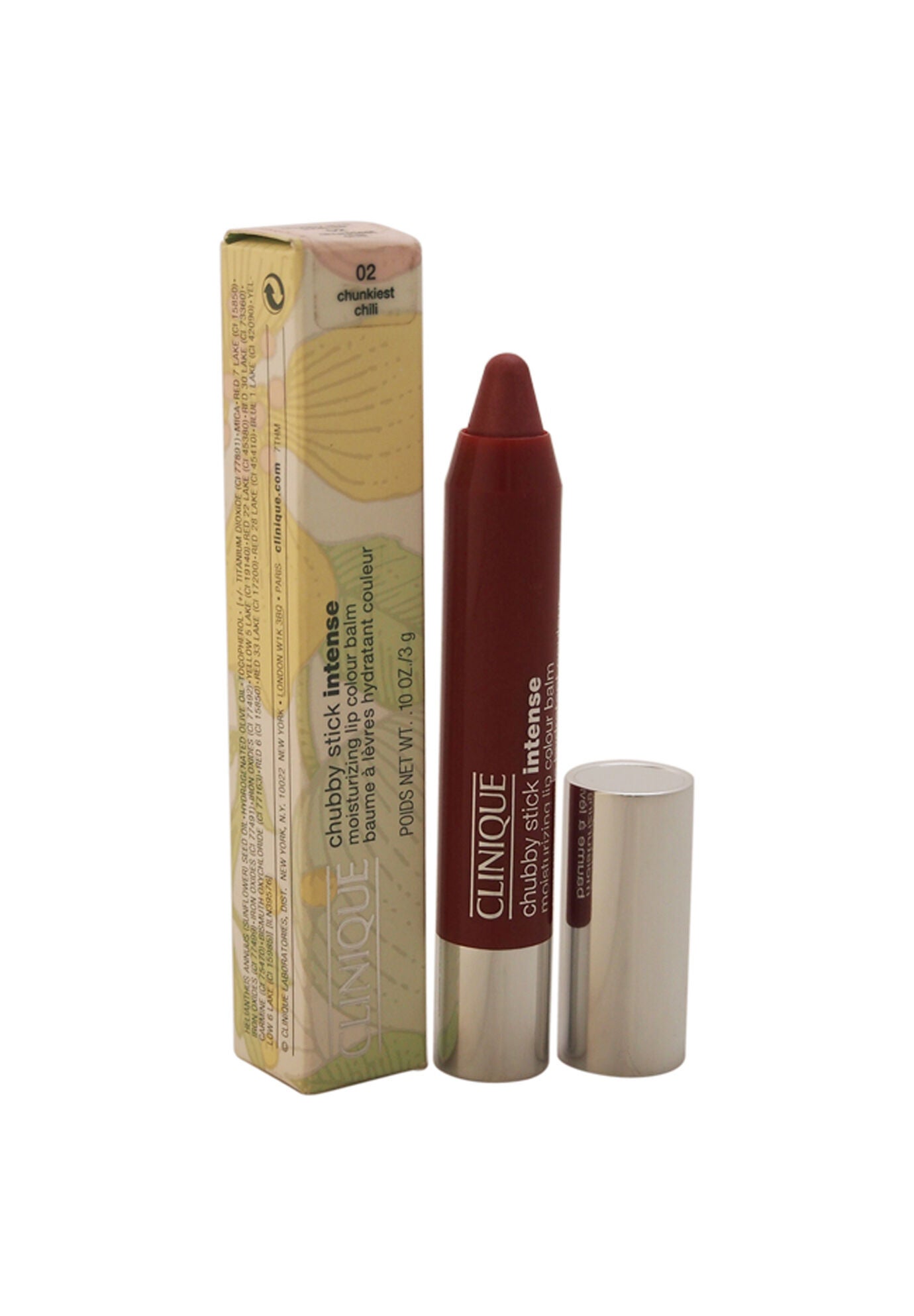 Chubby Stick Intense Moisturizing Lip Colour Balm - 01 Curviest Caramel -0.1 Oz Lipstick, CHUNKIEST CHILI, hi-res image number 0