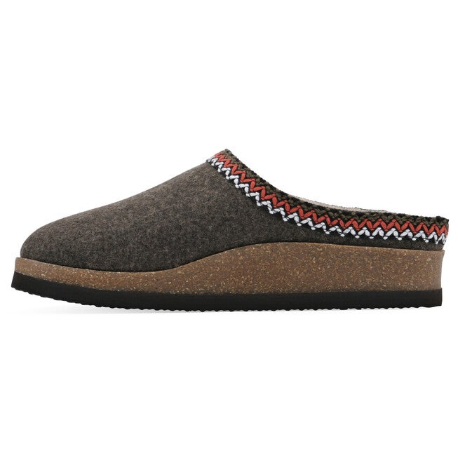 Bundle Up Footbeds Clog, BROWN FABRIC, alternate image number null