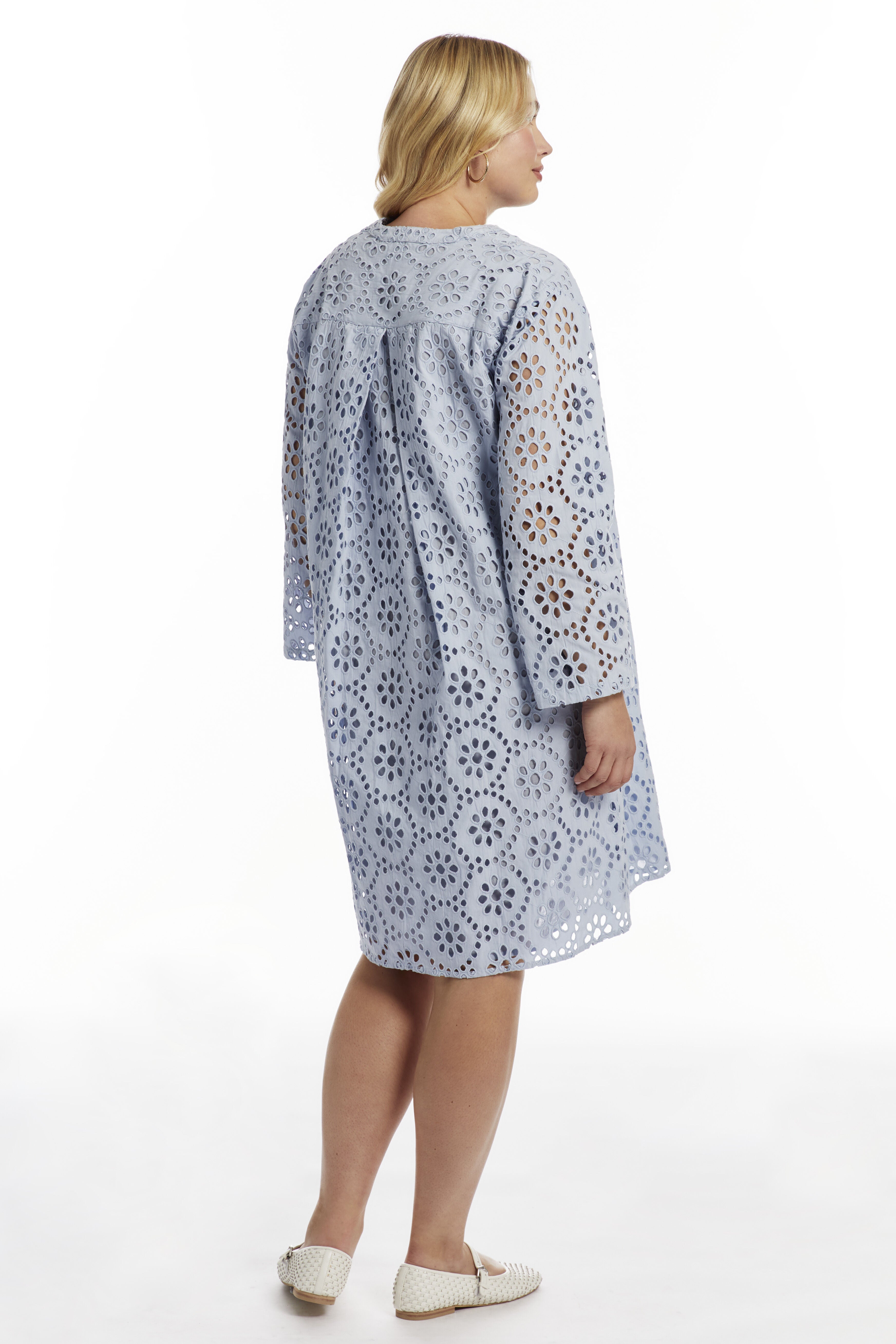 Eyelet Shirtdress, ZEN BLUE, alternate image number 2