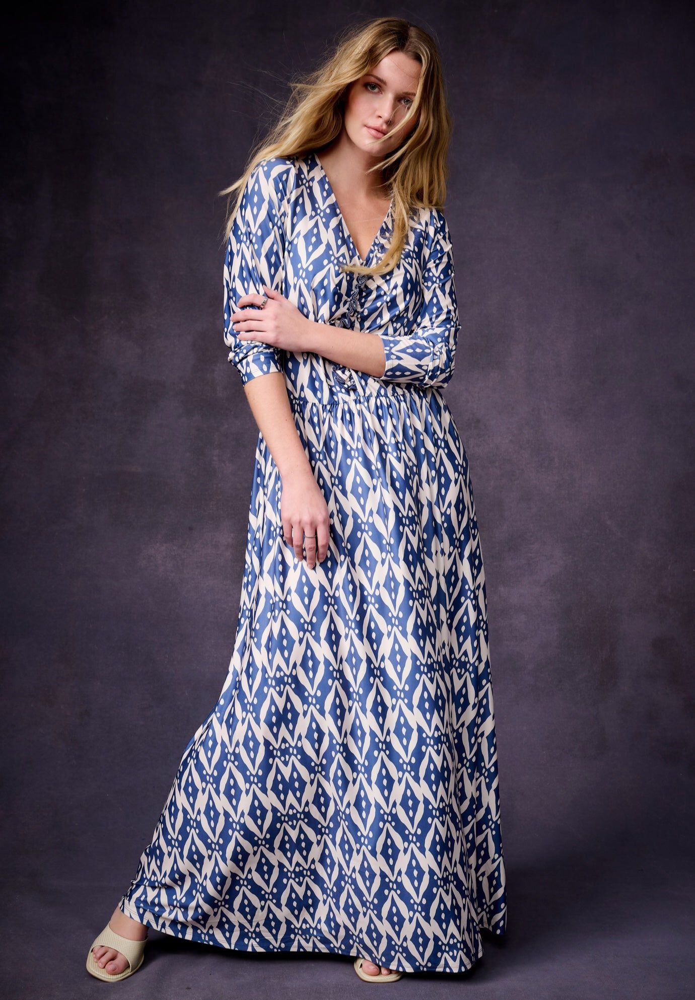V Neck Maxi Dress