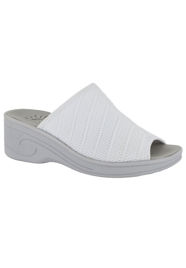 Airy Sandals by Easy Street®, WHITE STRETCH, hi-res image number null