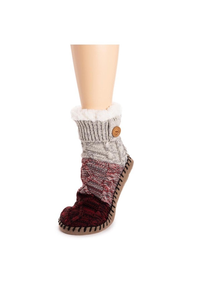 Short Cable Slipper Socks, , on-hover image number 1