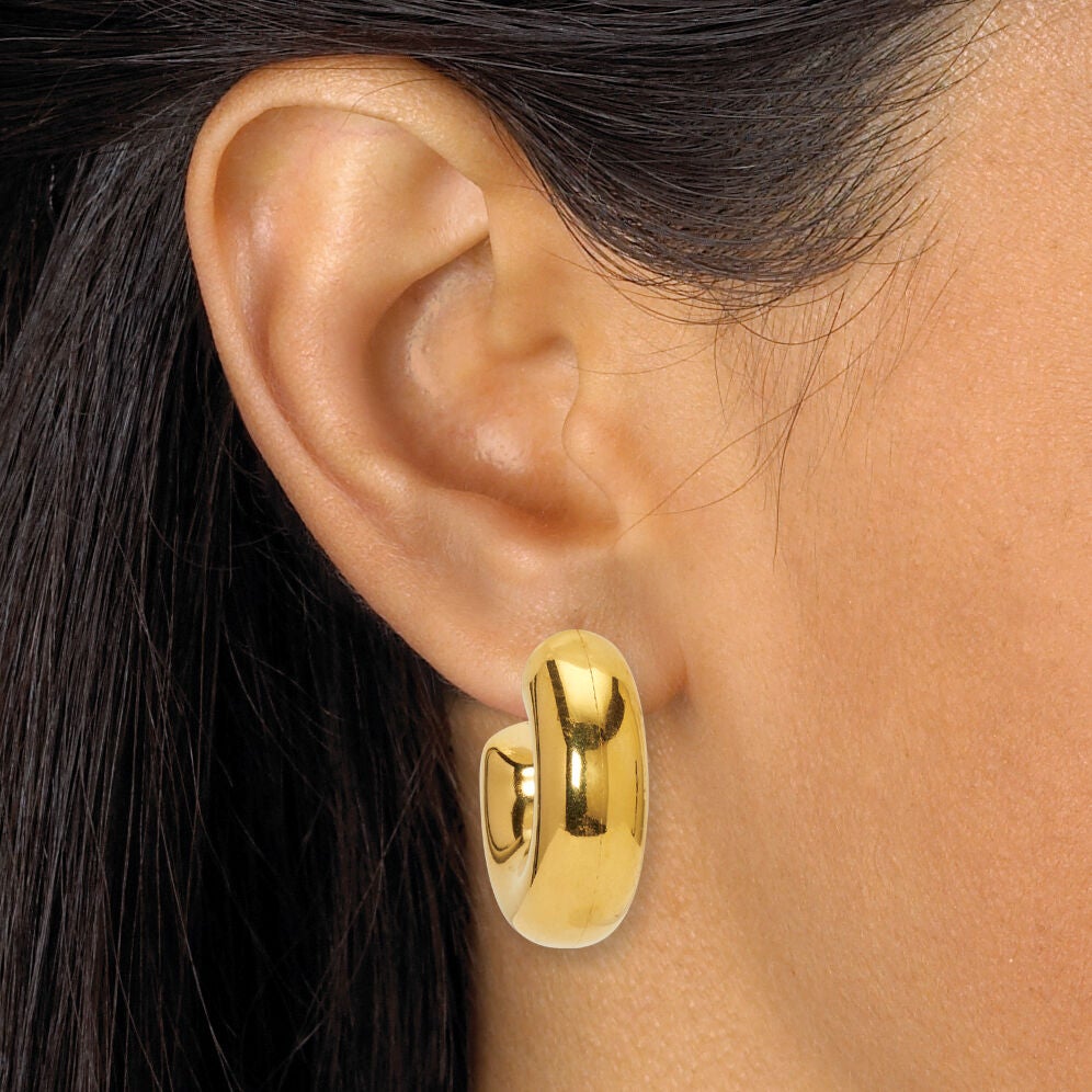 Acrylic Link Necklace Black and Gold Ion-Plated Stainless Steel Earrings Set, GOLD TORTOISESHELL, alternate image number 3