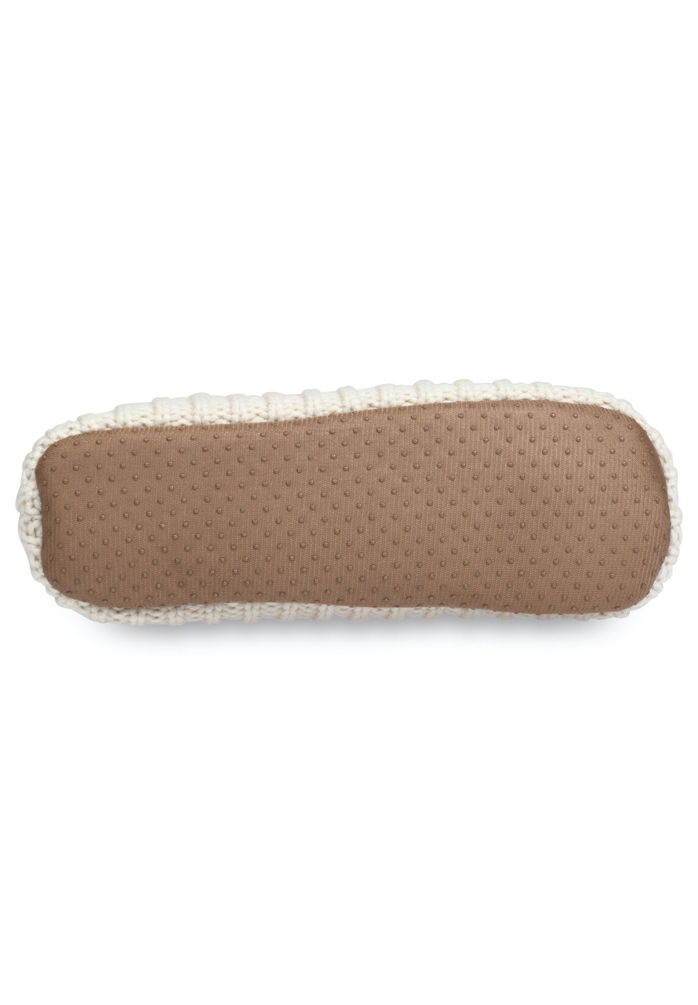 Womens Textured Knit Mocassin Slipper Slippers, , alternate image number 4